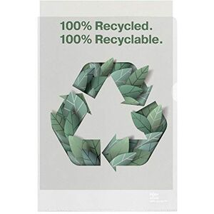 Rexel Recycle A4 Folders, Embossed Extra Strong PP, 100 Micron, Pack of 100, 2115704 Rexel Recycle A4 Folders, Embossed Extra Strong PP, 100 Micron, Pack of 100, 2115704