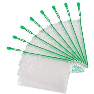 Djois Tarifold Fr 509025- Pack of 8 Plastic A5 Zipped Document Folders for Offices, Travel, School, Home, Green Djois Tarifold Fr 509025- Pack of 8 Plastic A5 Zipped Document Folders for Offices, Travel, School, Home, Green