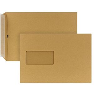 POSTHORN MADE BY BONG POSTHORN Envelopes C5 (229 x 162 mm) Peel and Seal with Window Brown 90 g Pack of 500 POSTHORN MADE BY BONG POSTHORN Envelopes C5 (229 x 162 mm) Peel and Seal with Window Brown 90 g Pack of 500