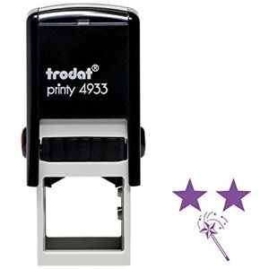 Trodat Printy 4933 Self Inking Education Stamp "Two stars and a wish",Black Body Violet Ink,Small Trodat Printy 4933 Self Inking Education Stamp "Two stars and a wish",Black Body Violet Ink,Small
