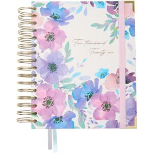 Takenote Diary 2026 A5 Size (16.5x20.5 cm), Week-to-View, 12-Month Annual Planner January to December, Double Gold Spiral, Dual Bookmark, Elastic Band, Spanish & English Carla Takenote Diary 2026 A5 Size (16.5x20.5 cm), Week-to-View, 12-Month Annual Planner January to December, Double Gold Spiral, Dual Bookmark, Elastic Band, Spanish & English Carla