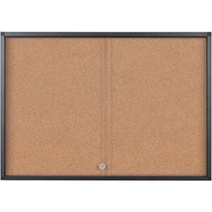 Bi-Office Exhibit Extra Pinnable Display Case,10xA4, Cork Surface, Glass Door, Aluminium Anthracite Frame Bi-Office Exhibit Extra Pinnable Display Case,10xA4, Cork Surface, Glass Door, Aluminium Anthracite Frame