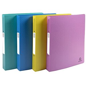 Exacompta Ref. 54790E Set of 4 semi-rigid PP binders Forever Young 2 round rings diameter 30mm-Back 40mm External dimensions. : 32x26.8 cm Format to be filed A4 Maxi-4 assorted colors Exacompta Ref. 54790E Set of 4 semi-rigid PP binders Forever Young 2 round rings diameter 30mm-Back 40mm External dimensions. : 32x26.8 cm Format to be filed A4 Maxi-4 assorted colors