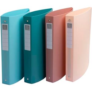Exacompta Ref 51470E Pack of 4 Skandi semi-Rigid Binders Recycled PP 4 Round Rings 40mm Spine External Size: 32x27cm Format to File A4 Maxi 4 Assorted Colours Exacompta Ref 51470E Pack of 4 Skandi semi-Rigid Binders Recycled PP 4 Round Rings 40mm Spine External Size: 32x27cm Format to File A4 Maxi 4 Assorted Colours