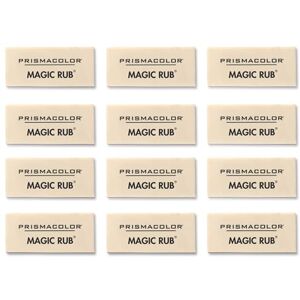 PRISMACOLOR Magic Rub Eraser, No. 1954, 12 pieces, 1 box PRISMACOLOR Magic Rub Eraser, No. 1954, 12 pieces, 1 box