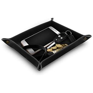 LONDO Genuine Leather Tray Organizer Storage for Wallets Watches Keys Coins Cell Phones and Office Equipment LONDO Genuine Leather Tray Organizer Storage for Wallets Watches Keys Coins Cell Phones and Office Equipment
