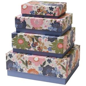 Rössler Papier Vivian 13431530004 Gift Box with Lid, Set of 4 Boxes, Cardboard Boxes Rectangular Rössler Papier Vivian 13431530004 Gift Box with Lid, Set of 4 Boxes, Cardboard Boxes Rectangular