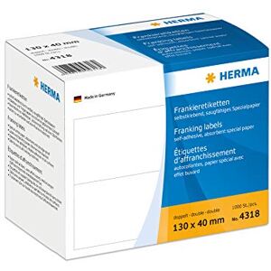 HERMA 4318 - French Double Labels - Special Matte Paper - Permanent Adhesive - 1000 pcs HERMA 4318 - French Double Labels - Special Matte Paper - Permanent Adhesive - 1000 pcs