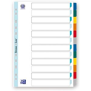 Oxford 20 Packs of Neutral Dividers A4 12 Positions Card Thickness 170 g White Oxford 20 Packs of Neutral Dividers A4 12 Positions Card Thickness 170 g White