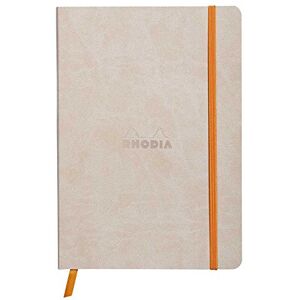 Rhodia 117455C Beige Flexible Notebook A5 Dotted Dot 160 pages Ivory Clairefontaine Paper 90 g/m Bookmark, Elastic Closure Faux Leather Cover rama Collection Rhodia 117455C Beige Flexible Notebook A5 Dotted Dot 160 pages Ivory Clairefontaine Paper 90 g/m Bookmark, Elastic Closure Faux Leather Cover rama Collection