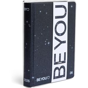 BE YOU Pattern Cosmic School Diary, 2025-2026, 12-Month Dated Planner, Standard Size 13.5 cm x 18.3 cm, Transparent Overcover, Diary with Sticker and Bookmark BE YOU Pattern Cosmic School Diary, 2025-2026, 12-Month Dated Planner, Standard Size 13.5 cm x 18.3 cm, Transparent Overcover, Diary with Sticker and Bookmark