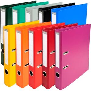 Exacompta Ref 53054E Prem'Touch PVC Lever Arch File 320 x 290mm in Size, 2 Rings, Can Hold A4 Documents, 50mm Spine, 55mm Rings, FSC-Certified Assorted Vivid Colours (Pack of 10) Exacompta Ref 53054E Prem'Touch PVC Lever Arch File 320 x 290mm in Size, 2 Rings, Can Hold A4 Documents, 50mm Spine, 55mm Rings, FSC-Certified Assorted Vivid Colours (Pack of 10)