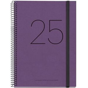 Miquelrius 2025 Diary, Yearly Diary 155 x 213 mm, Week to View Agenda, Recycled Cover Lined Cardboard, Recycled Paper 100 g/m², Elastic Closure, Spanish, English and Portuguese, Recycled Agenda Miquelrius 2025 Diary, Yearly Diary 155 x 213 mm, Week to View Agenda, Recycled Cover Lined Cardboard, Recycled Paper 100 g/m², Elastic Closure, Spanish, English and Portuguese, Recycled Agenda