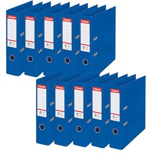 Esselte , A4 Lever Arch File, 75 mm Spine, 500 sheets Capacity, PP, Plastic Cover, No. 1 Mechanism, Files & Folders, Blue, Pack 10, 628543 Esselte , A4 Lever Arch File, 75 mm Spine, 500 sheets Capacity, PP, Plastic Cover, No. 1 Mechanism, Files & Folders, Blue, Pack 10, 628543