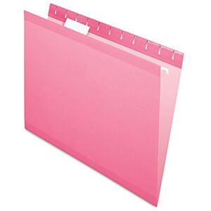 Pendaflex Reinforced Hanging File Folders, Letter Size, Pink, 1/5 Cut, 25/BX (4152 1/5 PIN) Pendaflex Reinforced Hanging File Folders, Letter Size, Pink, 1/5 Cut, 25/BX (4152 1/5 PIN)