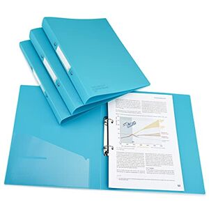 Rapesco 1664 2-Ring Binder with Antibacterial Protection, 35 mm Spine, A4, Aqua, Pack of 4 Rapesco 1664 2-Ring Binder with Antibacterial Protection, 35 mm Spine, A4, Aqua, Pack of 4
