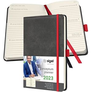 Sigel C2357 Conceptum Weekly planner 2023 design Vintage 13,5 x 20,3 cm hardcover 192 S dark grey Sigel C2357 Conceptum Weekly planner 2023 design Vintage 13,5 x 20,3 cm hardcover 192 S dark grey