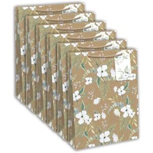 Clairefontaine 32358-2Cpack Pack of 6 Kraft Gift Bags Large 26.5 x 14 x 33 cm 210 g Flower Design Gift Packaging Ideal for: Board Games and Puzzles Clairefontaine 32358-2Cpack Pack of 6 Kraft Gift Bags Large 26.5 x 14 x 33 cm 210 g Flower Design Gift Packaging Ideal for: Board Games and Puzzles