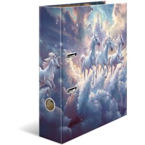 HERMA A4 Lever Arch File Fantasy Unicorn, Pack of 5, 70mm Spine, Heavy Duty Folder with Animal Motif, Glossy Finish & Inner Print, Kids Ring Binder, Archiving Folder & Storage File Organizer HERMA A4 Lever Arch File Fantasy Unicorn, Pack of 5, 70mm Spine, Heavy Duty Folder with Animal Motif, Glossy Finish & Inner Print, Kids Ring Binder, Archiving Folder & Storage File Organizer
