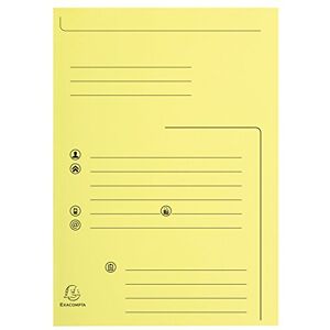 Exacompta Ref 334005E Super 210 Printed 2-Flap Folders 240 x 320mm in Size, Suitable for Holding A4 Documents, 210gsm Card, Pre-Printed Canary Yellow (Pack of 25) Exacompta Ref 334005E Super 210 Printed 2-Flap Folders 240 x 320mm in Size, Suitable for Holding A4 Documents, 210gsm Card, Pre-Printed Canary Yellow (Pack of 25)