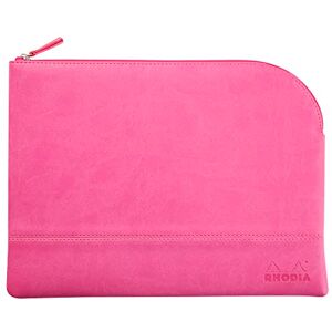 Rhodia 116742C - Faux Leather Zipped Pouch - Fuchsia - Size L - Organizer Accessories Rhodia 116742C - Faux Leather Zipped Pouch - Fuchsia - Size L - Organizer Accessories