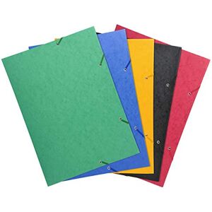 Exacompta Ref 59500E Elasticated 3-Flap Folders Suitable for Holding A3 Documents, 600gsm Glossy Card, Spine Label for Identification Assorted Colours (Pack of 10) Exacompta Ref 59500E Elasticated 3-Flap Folders Suitable for Holding A3 Documents, 600gsm Glossy Card, Spine Label for Identification Assorted Colours (Pack of 10)