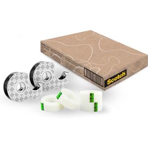 Scotch Stainless Steel Tape Dispenser, Silver + 4 Rolls Magic Tape (19 mm x 13.9 m) Refillable Sticky Tape Dispenser for Home and Office Scotch Stainless Steel Tape Dispenser, Silver + 4 Rolls Magic Tape (19 mm x 13.9 m) Refillable Sticky Tape Dispenser for Home and Office