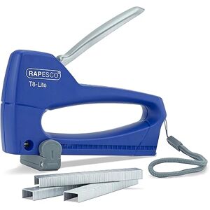 Rapesco 0955 Germ-Savvy Antibacterial, T8-Lite Staple Tacker with 300 13/6mm Staples, Blue/Chrome Rapesco 0955 Germ-Savvy Antibacterial, T8-Lite Staple Tacker with 300 13/6mm Staples, Blue/Chrome