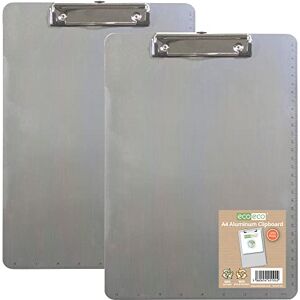 eco-eco A4 Aluminum Clipboard with Low Profile Metal Clip and Measurements, Pack of 2, eco124x2 eco-eco A4 Aluminum Clipboard with Low Profile Metal Clip and Measurements, Pack of 2, eco124x2