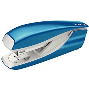 Leitz Stapler, 30 Sheet Capacity, Ergonomic Metal Body, Includes Staples, WOW Range, 55021036 Metallic Blue Leitz Stapler, 30 Sheet Capacity, Ergonomic Metal Body, Includes Staples, WOW Range, 55021036 Metallic Blue