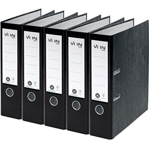 Leitz VON 10531095 Pack of 5 A4 Folders, 100% Recycled Cardboard, for 600 Sheets, 80 mm Spine Width, Classic Marbled, Blue Angel & FSC Certified, for School, Study & Home, Black, Pack of 5 Leitz VON 10531095 Pack of 5 A4 Folders, 100% Recycled Cardboard, for 600 Sheets, 80 mm Spine Width, Classic Marbled, Blue Angel & FSC Certified, for School, Study & Home, Black, Pack of 5