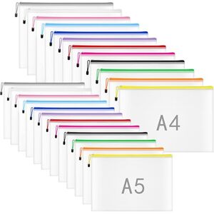 NORTHERN BROTHERS Clear Plastic Wallets A4 Zip Wallets 24PCS, A5 Document Folders Zip Lock Bags for School Office Home Travel (A4 A5 Size) NORTHERN BROTHERS Clear Plastic Wallets A4 Zip Wallets 24PCS, A5 Document Folders Zip Lock Bags for School Office Home Travel (A4 A5 Size)
