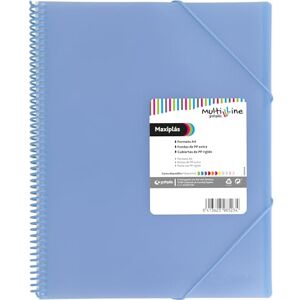 Grafoplás A4 Plastic Folder, Light Blue, 50 Extra Polypropylene Sleeves, Flexible Cover, Spiral Made of PVC, multiline Maxiplas, Perfect as School and Office Supplies Grafoplás A4 Plastic Folder, Light Blue, 50 Extra Polypropylene Sleeves, Flexible Cover, Spiral Made of PVC, multiline Maxiplas, Perfect as School and Office Supplies