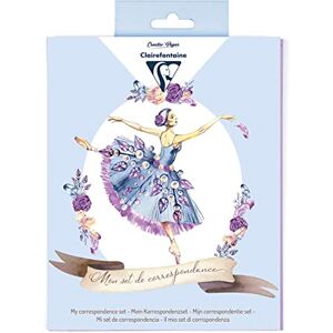 Clairefontaine 20042C Correspondence Set For Children Ballerina Theme Letter Paper 8 sheets A5 + 8 envelopes C6 + 4 cards 11x15,5cm + stickers Blue Purple Clairefontaine 20042C Correspondence Set For Children Ballerina Theme Letter Paper 8 sheets A5 + 8 envelopes C6 + 4 cards 11x15,5cm + stickers Blue Purple