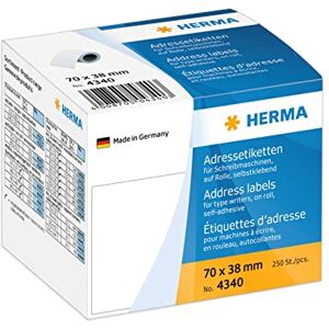 HERMA 70 x 38 mm Paper Matt Address Labels White (Pack of 250) HERMA 70 x 38 mm Paper Matt Address Labels White (Pack of 250)