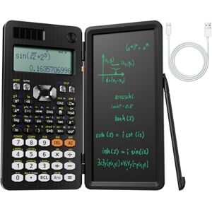 NEWYES Rechargeable Scientific Calculators 991ES MAX, 417 Functions, Writing Pad, Foldable Hard Case, 4-Line Written Display Advanced Calculators for Students School Engineering, Dual Power, Black NEWYES Rechargeable Scientific Calculators 991ES MAX, 417 Functions, Writing Pad, Foldable Hard Case, 4-Line Written Display Advanced Calculators for Students School Engineering, Dual Power, Black