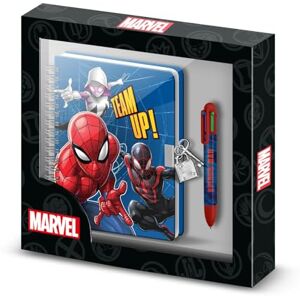 KARACTERMANIA Marvel Spiderman Best Team-Pack of A5 Diary + 6-Coloured Pen, Blue KARACTERMANIA Marvel Spiderman Best Team-Pack of A5 Diary + 6-Coloured Pen, Blue