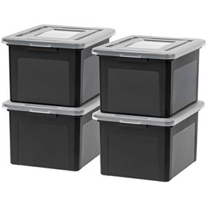 IRIS Power tool case パワー ツール ケース IRIS USA File Box Plastic File Organizer for Letter/Legal File, Document Box, Storage Bin Tote Organizer with Durable and Secure Latching Lid, Stackable, Nestable, BPA-Free, Black 35 Qt. 4 Pack IRIS Power tool case パワー ツール ケース IRIS USA File Box Plastic File Organizer for Letter/Legal File, Document Box, Storage Bin Tote Organizer with Durable and Secure Latching Lid, Stackable, Nestable, BPA-Free, Black 35 Qt. 4 Pack