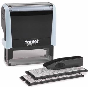 Trodat Printy 4913 Custom Stamp DIY Self Inking Stamp Personalised by You Pastel Blue Can Be Changed Multiple Times Black Ink Impression Size 57 x 21mm Max 6 Lines of Text Trodat Printy 4913 Custom Stamp DIY Self Inking Stamp Personalised by You Pastel Blue Can Be Changed Multiple Times Black Ink Impression Size 57 x 21mm Max 6 Lines of Text