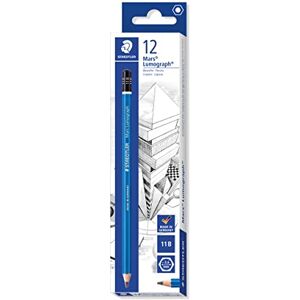 STAEDTLER 100-11B Mars Lumograph Graphite Pencils for Drawing & Sketching 11B (Box of 12) STAEDTLER 100-11B Mars Lumograph Graphite Pencils for Drawing & Sketching 11B (Box of 12)