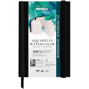Rhodia Watercolor Sketchbook - Fine Grain 300g - A6 & A5 Rhodia Watercolor Sketchbook - Fine Grain 300g - A6 & A5