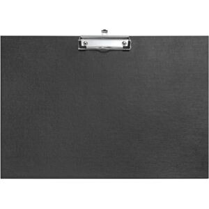 VELOFLEX 4812980 Clipboard A3 Horizontal Made of PP with Linen Texture Clasp Rubber Corners and Loop for Hanging Black VELOFLEX 4812980 Clipboard A3 Horizontal Made of PP with Linen Texture Clasp Rubber Corners and Loop for Hanging Black