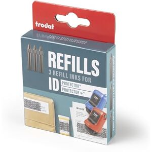Trodat Refill Inks for ID Protector+ & ID Protector – Identity Theft Protection Roller Stamp Refill Inks – 3 Refill Ink Pack Trodat Refill Inks for ID Protector+ & ID Protector – Identity Theft Protection Roller Stamp Refill Inks – 3 Refill Ink Pack