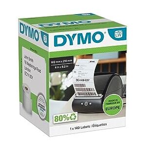 Dymo Authentic LabelWriter DHL Shipping Labels 102 mm x 210 mm Self Adhesive Roll of 140 Easy-Peel Labels for LabelWriter 5XL/4XL Label Makers Made in Europe Dymo Authentic LabelWriter DHL Shipping Labels 102 mm x 210 mm Self Adhesive Roll of 140 Easy-Peel Labels for LabelWriter 5XL/4XL Label Makers Made in Europe