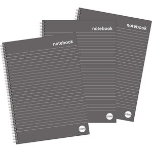 Rhino A4 Spiral Notebook, 160-Page / 8mm Lined Writing Book, 3-Pack, Hardback & Wirebound Pad, School & Office Stationery Supplies Rhino A4 Spiral Notebook, 160-Page / 8mm Lined Writing Book, 3-Pack, Hardback & Wirebound Pad, School & Office Stationery Supplies