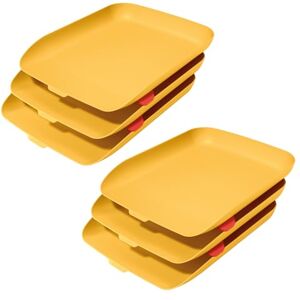 Leitz A4 Letter Tray, Pack of 6, Warm Yellow, Cosy Series, 53580019 Leitz A4 Letter Tray, Pack of 6, Warm Yellow, Cosy Series, 53580019