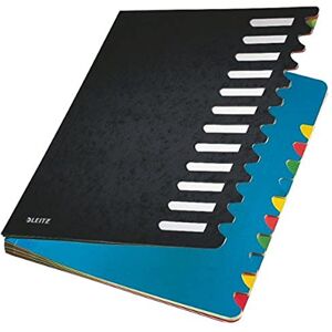 Leitz 59120095 Desk Organiser Colour 1-12 12 Compartments Cardboard Black Leitz 59120095 Desk Organiser Colour 1-12 12 Compartments Cardboard Black