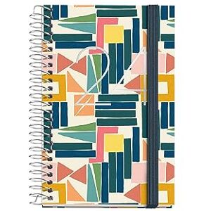 Miquelrius Annual Diary 2024, Day Page, Caddy Size 80 x 120 mm, Hard Cover, Spiral Binding, Elastic Closure, Catalan, English and Portuguese, Geometric with Stamping Silver Miquelrius Annual Diary 2024, Day Page, Caddy Size 80 x 120 mm, Hard Cover, Spiral Binding, Elastic Closure, Catalan, English and Portuguese, Geometric with Stamping Silver