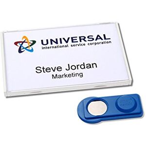 Avery 20 Magnetic Name Badges Vista® 40 "Classic" and Pressure Elbow, Pure White Avery 20 Magnetic Name Badges Vista® 40 "Classic" and Pressure Elbow, Pure White