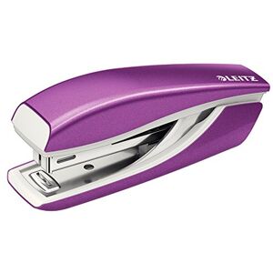 Leitz Mini Stapler, 10 Sheet Capacity, Ergonomic Metal Body, Includes Staples, WOW Range, 55281062 Purple Leitz Mini Stapler, 10 Sheet Capacity, Ergonomic Metal Body, Includes Staples, WOW Range, 55281062 Purple